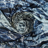 Jersey de polyester python fond marine