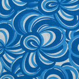 Viscosa impresa abstractor azul y blanco