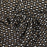 Maille de polyester sablier marron et noir