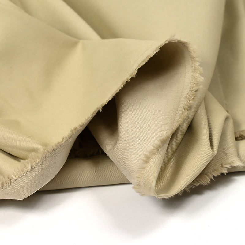 Sergé de coton élasthanne beige