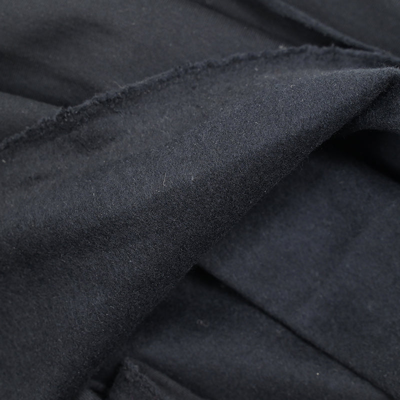 Molleton de coton élasthanne doux bleu nuit intense