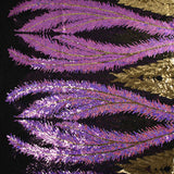 Tulle sequin plumes royales or et lilas