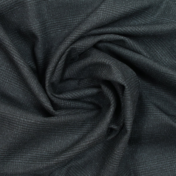 Tissu tailleur de polyviscose irisé élasthanne princes de galles bleu et noir