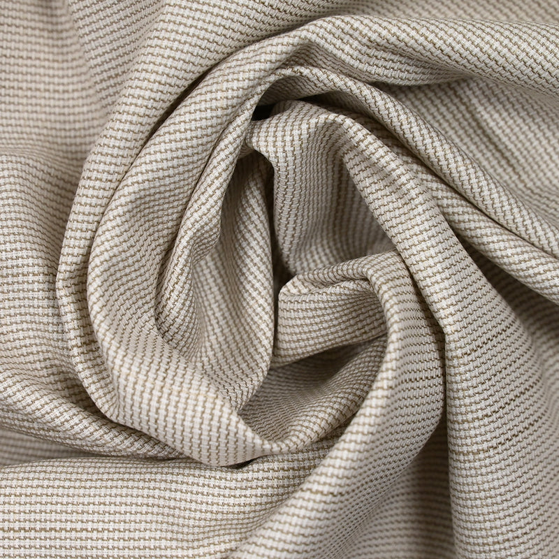 Coton fantaisie en croix beige et blanc cassé