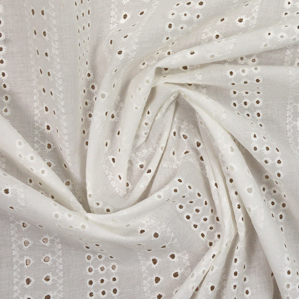 Broderie anglaise Mariama blanc cassé