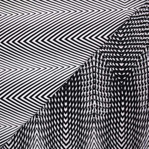 Jersey polyester optique noir et blanc