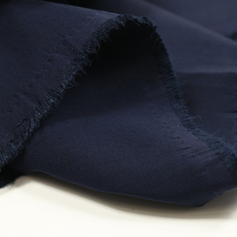 Toile polyester élasthanne bleu nuit