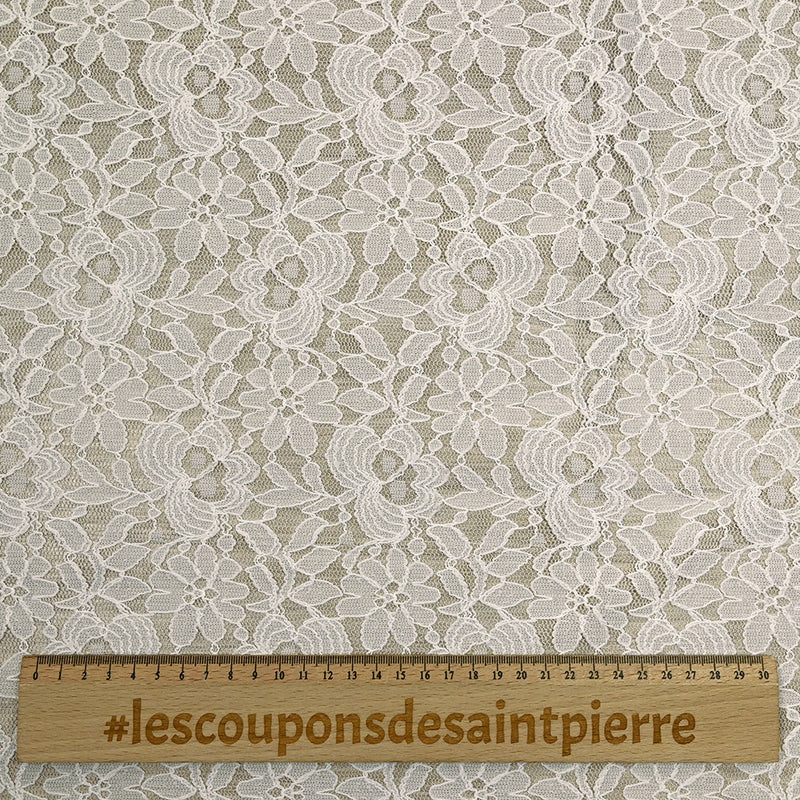 Sandrine white polyester lace