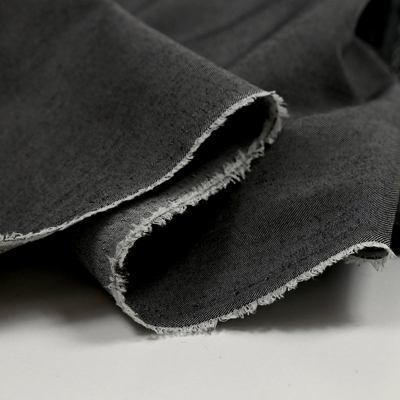 Black fine cotton chambray