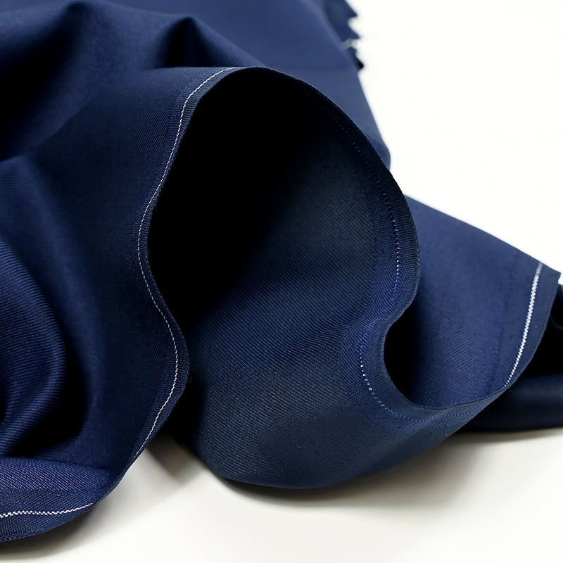 Twill de polyester bleu marine