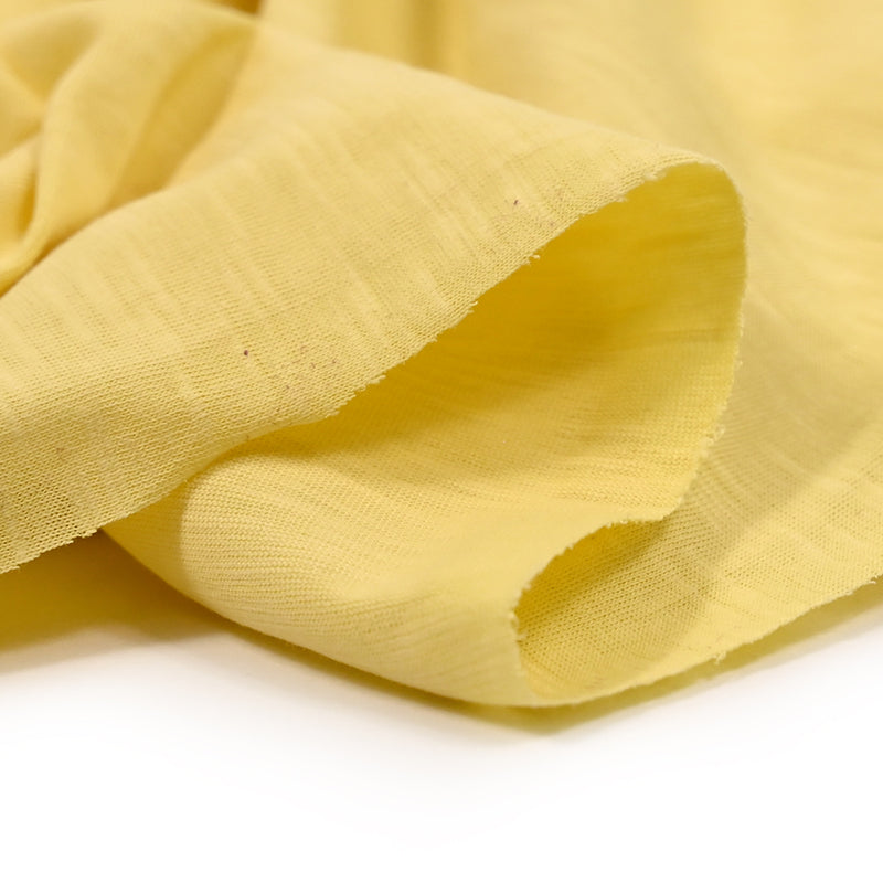 Jersey de coton flammé jaune nankin