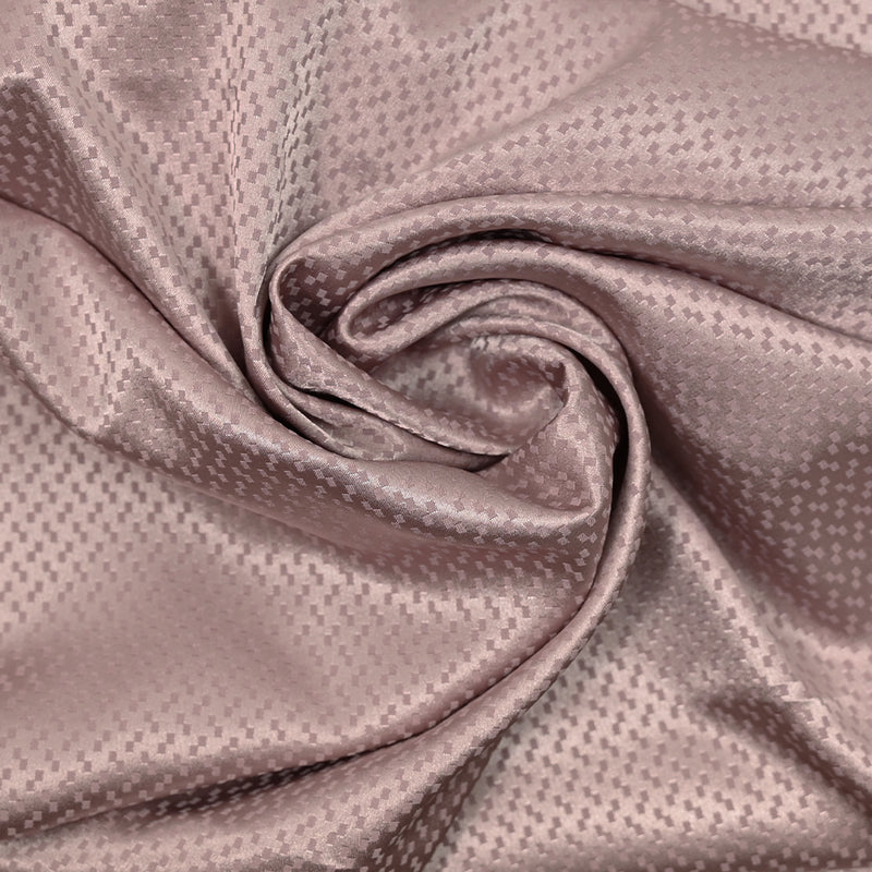 Satin jacquard de polyester Zoé fond vieux rose