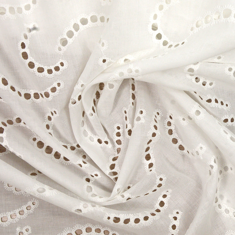Broderie anglaise Ayoko blanc cassé