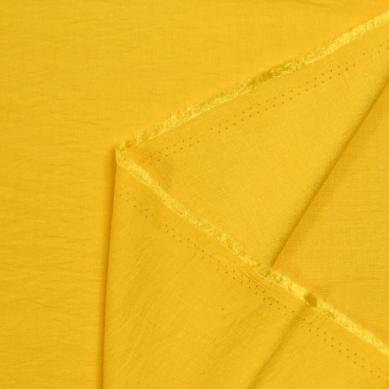 Crêpe polyviscose Lily jaune soleil