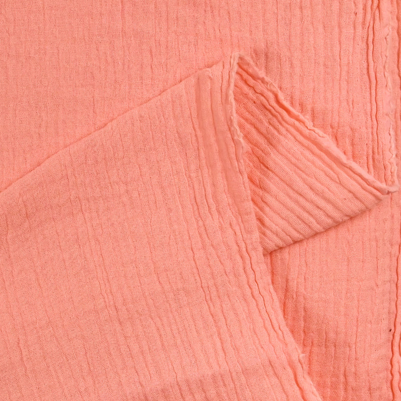 Double gauze in salmon cotton