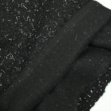 Lainage bouclette lurex noir