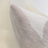 Voile de soie et viscose strié blanc cassé