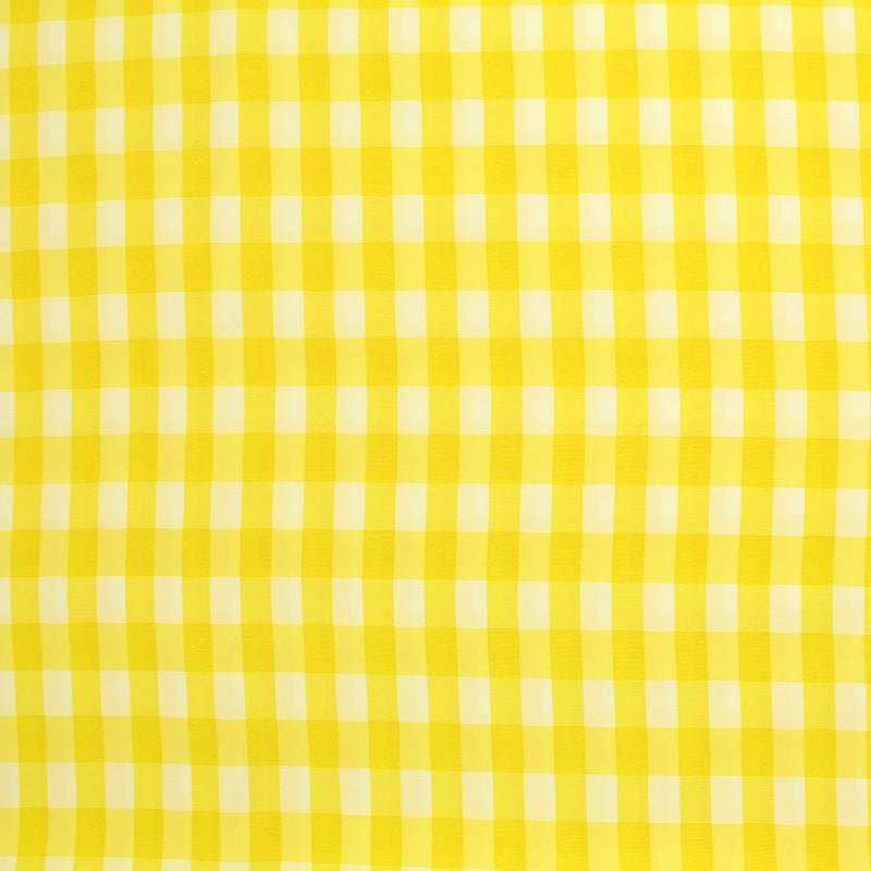 Polyviscose à carreaux Estelle fond jaune