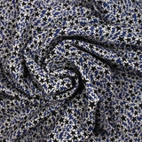 Toile de coton imprimée Stars marine et noir fond blanc