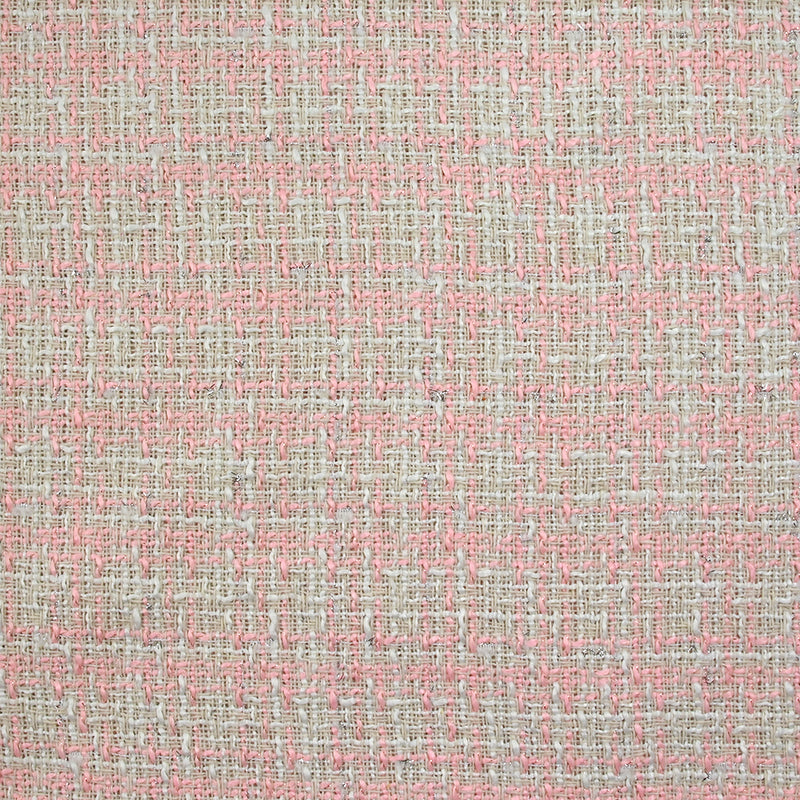 Tweed de poliéster rosa margaret margaret