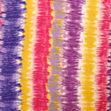 Crecon viscose Lurex tie and pink dye, yellow and purple