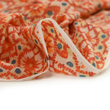 Polycoton sail printed various orange stars white background
