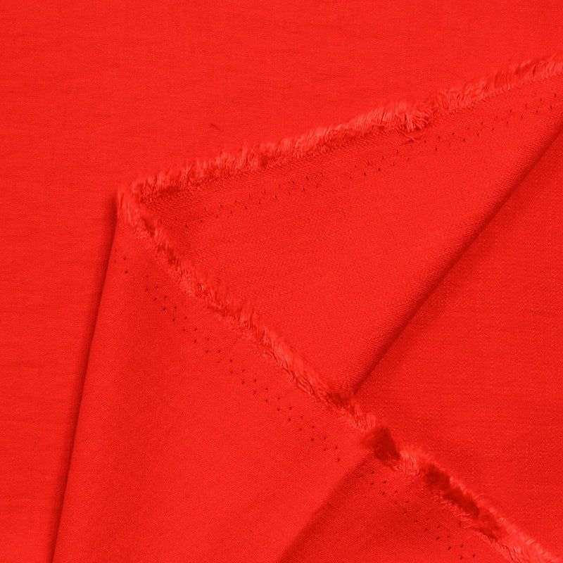 Lily Red Red Polyviscose Crêpe