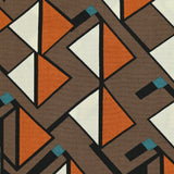 Printed viscose abstract brown background