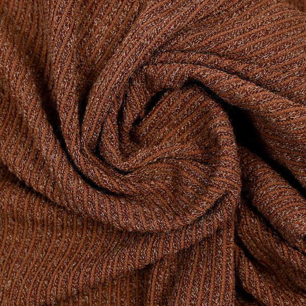 Maille Bianca côtelée marron