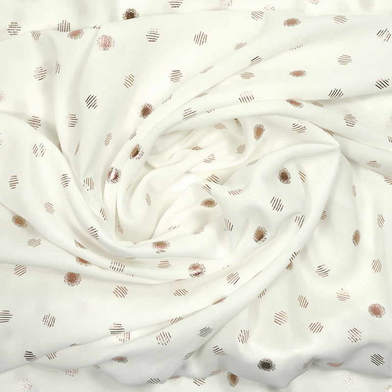 Crêpe georgette lurex griffure polyester fond blanc