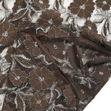 Lurex Lurex Polyester Lace Brown background