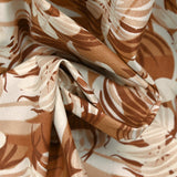 Printed cotton popline was Hawaiian brown