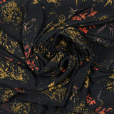Jersey de polyester imprimé pointillisme fond noir