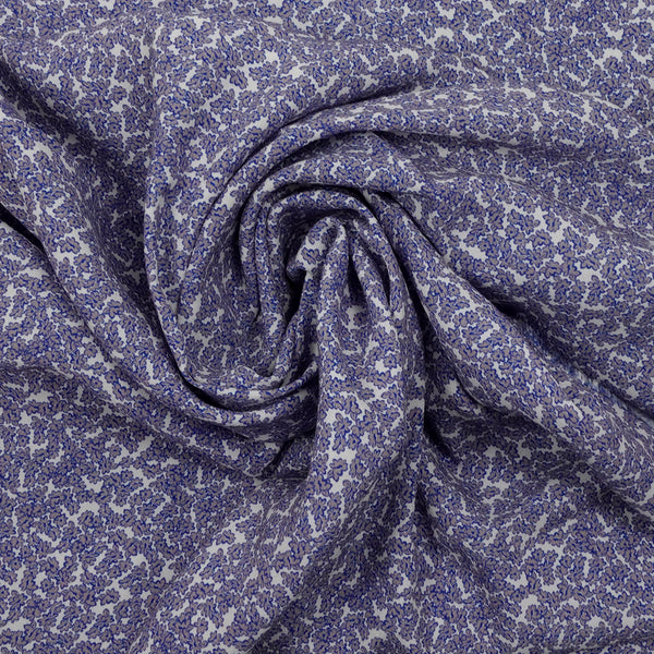 Crêpe viscose imprimé liberté bleu sur fond clair