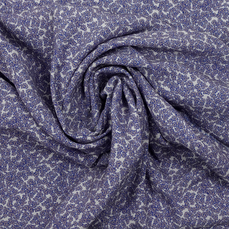 Crêpe viscose imprimé liberté bleu sur fond clair