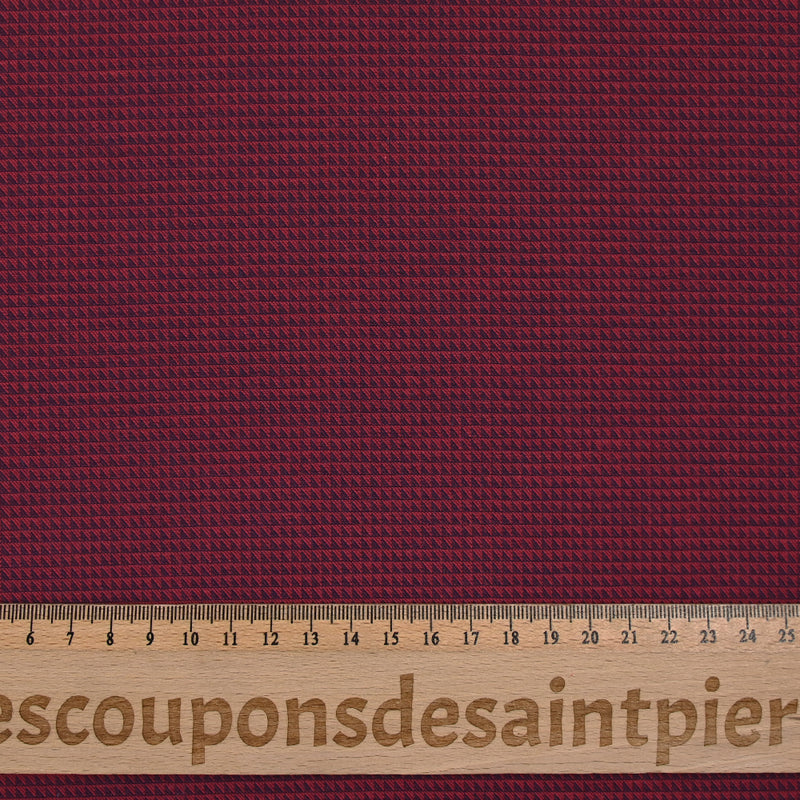 Cotton fancy three navy rods red background