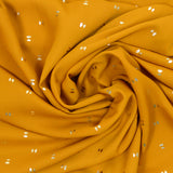 Crêpe georgette lurex sablier polyester fond moutarde