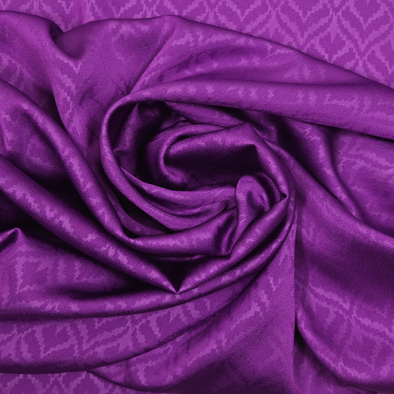 Crêpe satin de polyester Lola fond violet pourpre
