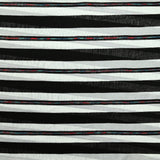 Black and white fine polyester mesh Red and blue stripes