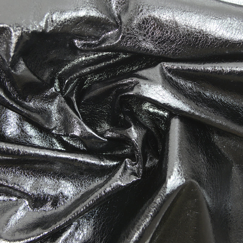 Toile polyester imprimée simili cuir écaille noir