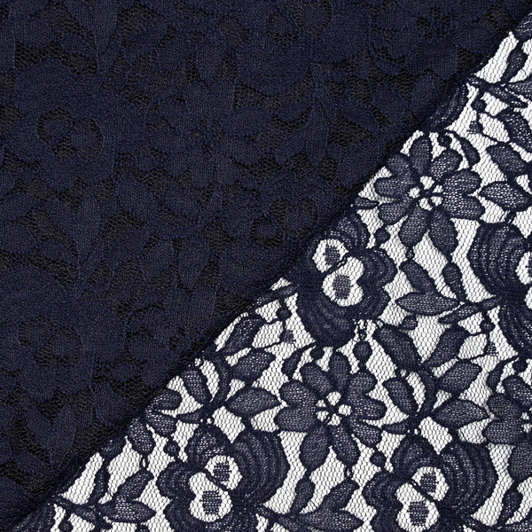 Dentelle polyester pétale fond marine