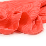 Satin jacquard de viscose Tigrou fond corail