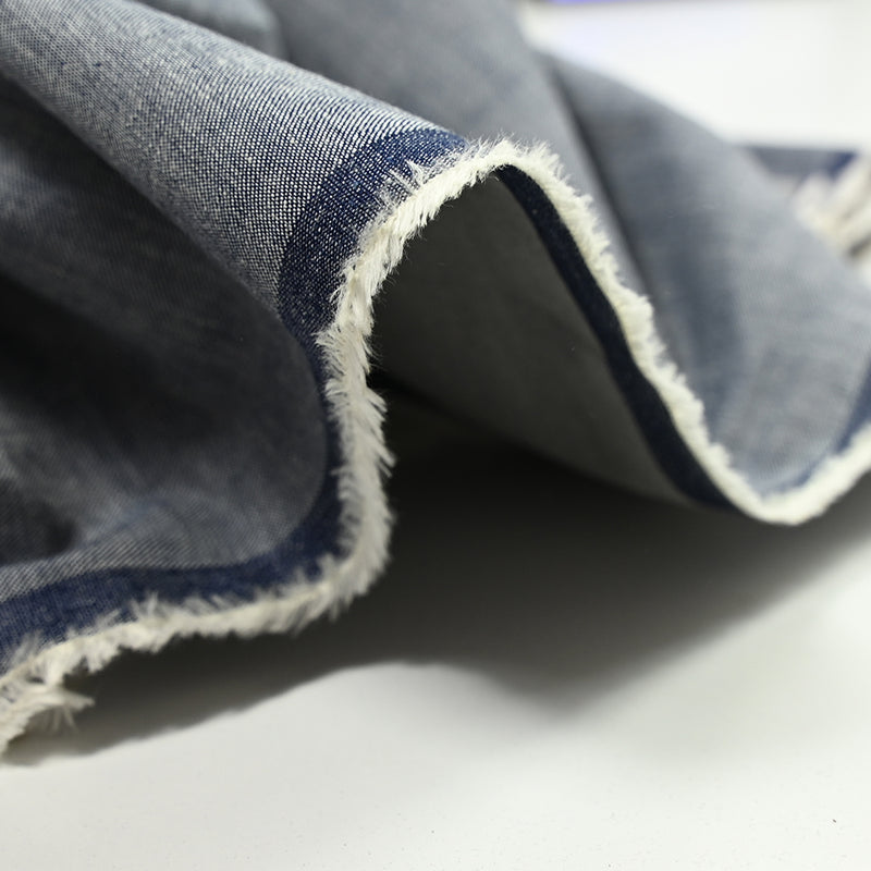 Jean's coton envers velours bleu chiné