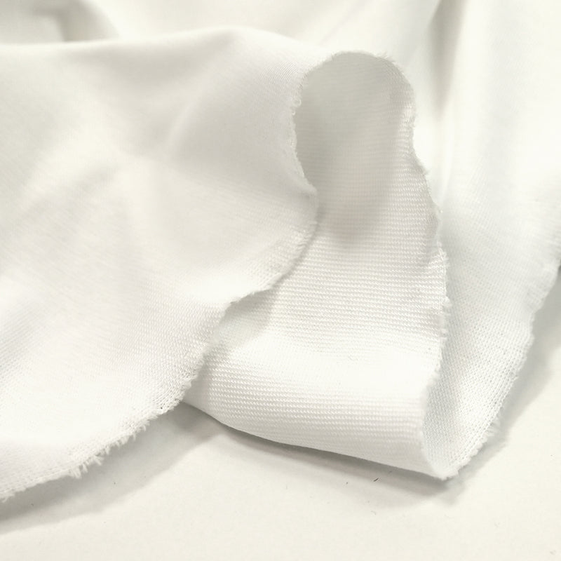 Jersey de coton interlock blanc