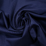 Jacquard satin nid d’abeille bleu marine