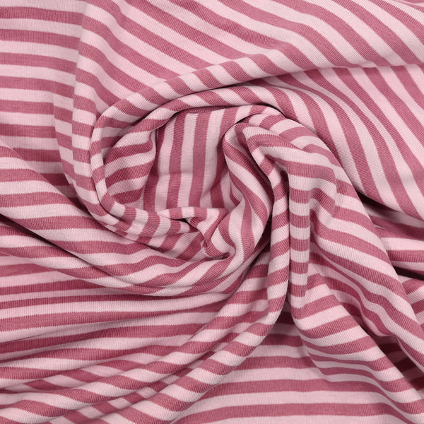 Light and dark pink rolled cotton jersey