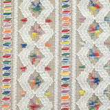 Polyester lace Arlequin Bouclete White background