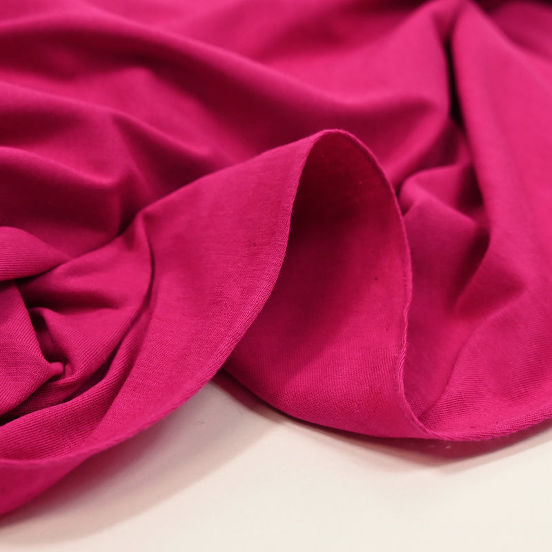 Jersey de coton fin fuchsia