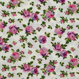 Print viscose Spring dew white background