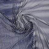 Jersey polyester optique marine et blanc